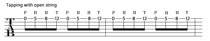 Tapping-with-open-string