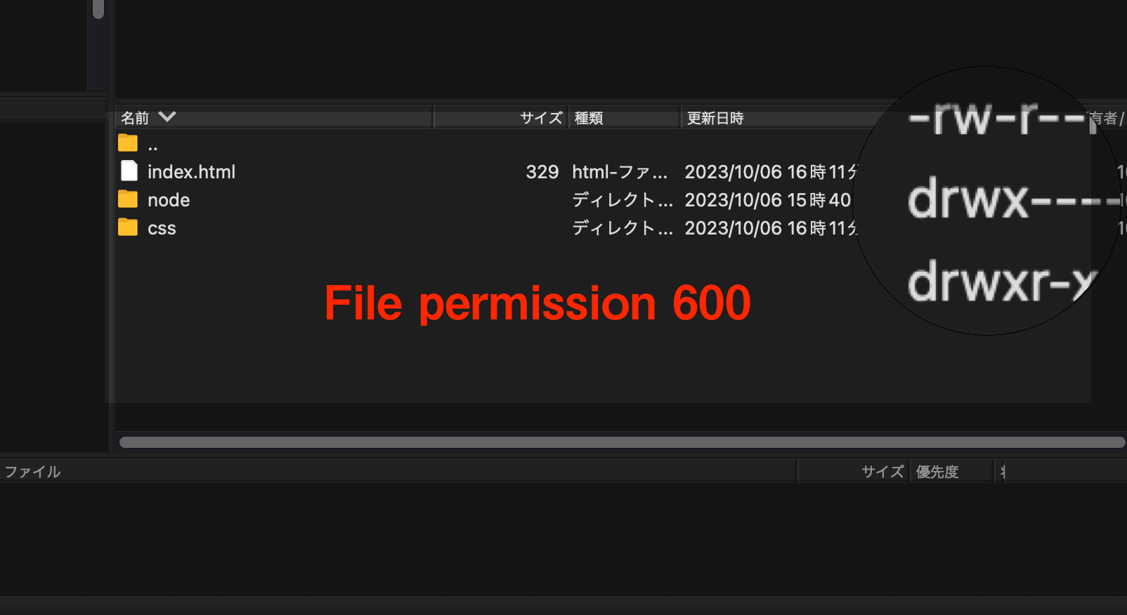 【ubuntu】FTPでアップロードしたファイルのパーミッションが600になってしまう【解決】
